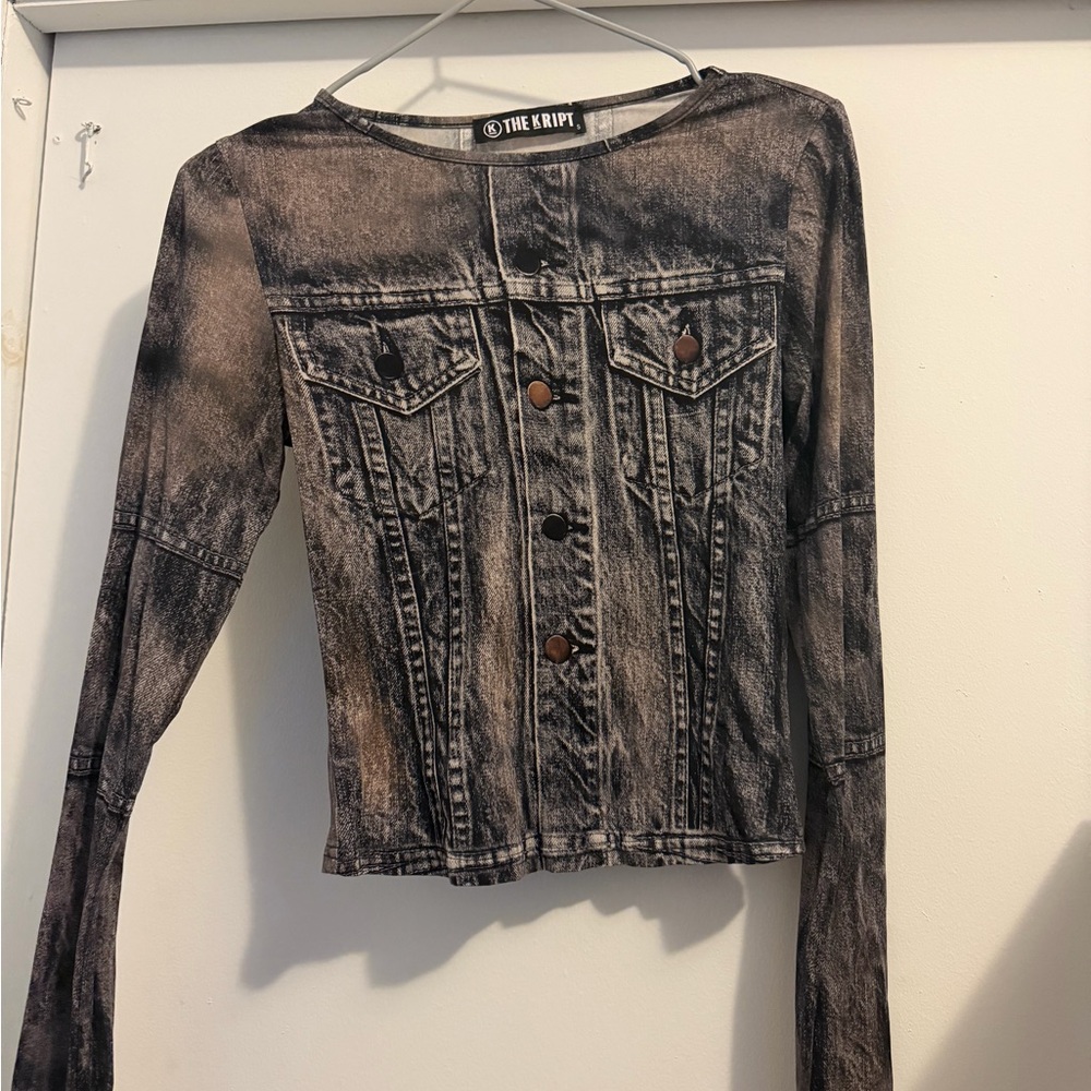 THE KRIPT denim look top